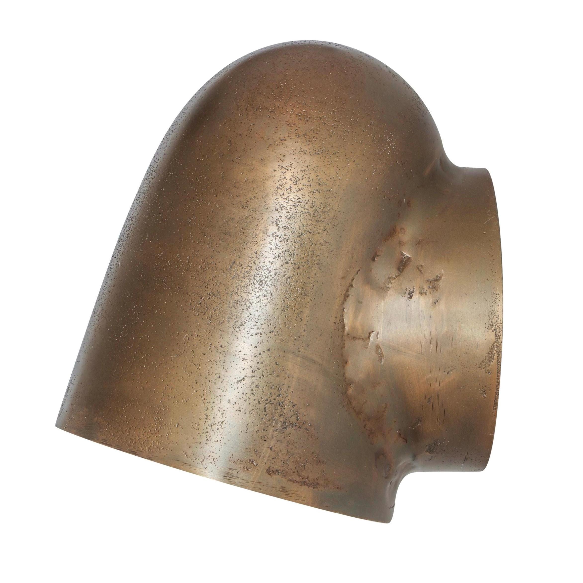 Hopton - Antique Brass Mast Down Wall Light | Nautical Industrial Wall Sconce